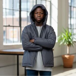 Operation Warm Silver and Black Coat